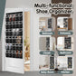 Over the Door Shoe Organizer with 30 Breathable Mesh Pockets - Large Capacity Closet Storage for Men & Women, Hanging Shoe Rack Organizer (Solid black)