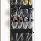 Simple Houseware 24 Pockets - Crystal Clear Over The Door Hanging Shoe Organizer, Black (64'' x 19'')