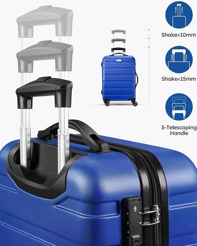 Suitour Luggage Sets 2 piece Carry on and Checked Luggage,Suitcases with Wheels 20/24 inch