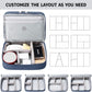 Lanola Travel Cable Organizer Bag, Electronic Accessories Case Portable Double Layer Cable Storage Bag for Cord,phone,Charger, Flash Drive, Phone, SD Card,Personal Items - (Dark Blue)