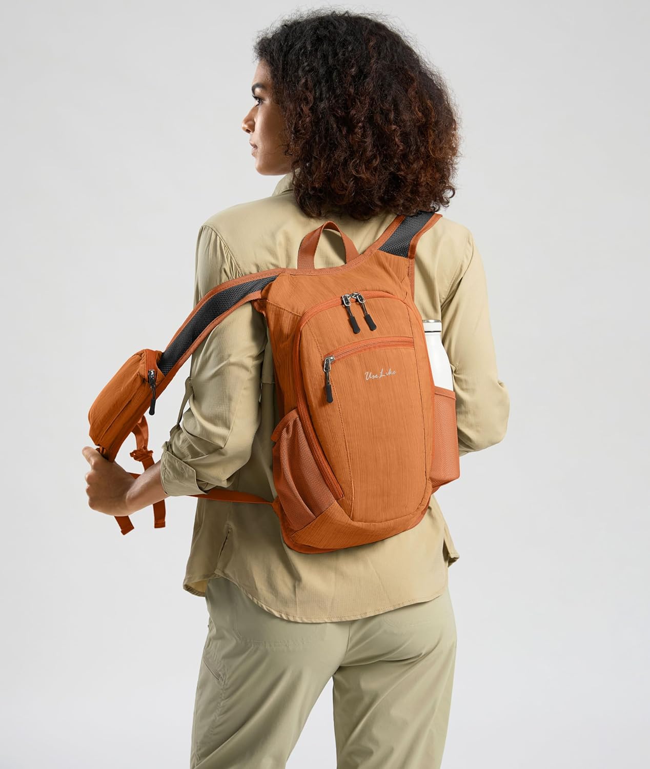 10L Small Hiking Backpack Travel Daypack Lightweight Packable Back Pack for Women Men(Orange) - Roamly