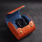 Genuine Napa Leather Watch Roll Travel Case - Travel Watch Rolls and Leather Watch Display Cases with Velvet Interior - Watch Storage Organizer Men's By CALIBERWATCH (Cognac - Single)