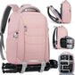SDYSM Camera Bag Backpack Professional for DSLR SLR Mirrorless Camera Waterproof Laptop Back Pack 14 Inch with Rain Cover Anti Theft Travel Case Large Capacity Photography Backpack Pink