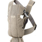 BabyBjörn Baby Carrier Mini, Gray Beige, 3D Mesh Newborn Carrier (7-25 lbs), Ergonomic, Easy-to-Use