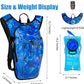 Reflective Hydration Backpack, Hydration Pack - Water Backpack with 2L/3L Hydration Bladder, Essential for Festivals - Rave Hydration Pack for Hiking, Running, Cycling, and Festivals