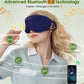 LC-dolida Bamboo Cotton Bluetooth Sleep Mask, 2 in 1 3D Soft Sleep Mask with Sleep Headphones, Sleep Eye Mask with Timming Setting, Blackout Sleeping Mask for Side Sleepers, Women Men, Navy