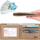Wallet for Men-Genuine Leather RFID Blocking Bifold Stylish Wallet With 2 ID Window