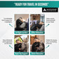 Modern Advantage Inflatable Travel Pillow for Airplanes with Adjustable Extra Bottom, Support Head & Chin to Avoid Neck & Shoulder Pain, for Travelling, Office Napping with Eye Mask & Earplug