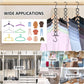 12 Pack Space Saving Hangers for Clothes, Heavy Duty 30Lbs Capacity Magic Clothes Space Saver Sturdy Metal Hanger Organizer with 360° Swivel Hook, Closet Organizers Storage Dorm Essentials Black