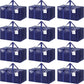 12 Pack Extra Heavy Duty Large Moving Bags with Strong Zipper & Comfortable Handles, Sturdy & Durable Clothes Storage Bags Totes Bins, Packing Moving Boxes for College Supplies, Dark Blue