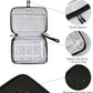 DDgro Travel Electronics Organizer Pouch Bag for Tech Gadgets & Airplane Accessories, for Cables/Cords & Chargers/iPad Mini (Large, Black)