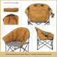 ARROWHEAD OUTDOOR 2-Pack Oversized Heavy-Duty Club Folding Camping Chair w/Pocket, Cup Holder, Portable, Padded, Moon, Round, Saucer, Supports 330lbs