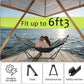 Tranquillo Universal Hammock with Stands Electro Static Coated Steel, Adjustable Foldable Hammock Stand with 2 Layered Polyester Net and Carry Bag for 2 Persons (Canvas - Grey)