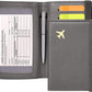 ZOPPEN Passport Holder Wallet, Passport Cover Travel Wallet Women Travel Essentials Accessories Document Organizer Travel Must Haves Rfid Blocking Cover Case for Women and Men, Grey
