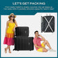 American Tourister Westridge Hardshell Luggage Set - 2 Piece Set - 20/28" Carry-On & Large Checked Luggage Set with Spinner Wheels - Expandable Hard Suitcases for Travel - Hard ABS Shell - Black