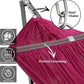 Tranquillo Universal Double Hammock with Stand Included for 2 Persons/Foldable Hammock Stand 600 lbs Capacity Portable Case - Inhouse, Outdoor, Camping, Red