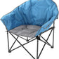ARROWHEAD OUTDOOR Oversized Heavy-Duty Club Folding Camping Chair with Pocket, Cup Holder, Portable, Padded, Moon, Round, Saucer, Supports 330lbs, Carrying Bag