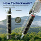 Membrane Solutions Gravity Water Filter Pro 6L, NSF/ANSI 42&372&401 Certified, 0.1 μm Versatile Water Purifier Camping with Adjustable Tree Strap Storage Bag, Survival Gear for Emergency(Camo)