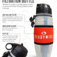 ReadyWise - 28 Oz, Seychelle Water Filtration Bottle, Hiking, Backpacking and, Camping Water Bottle, BPA-Free, Prepper Gear and Supplies, Gray/Black