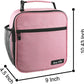 Hap Tim lunchbox for Adult, Insulated Lunch Bag for Women, Reusable Lunch Box, Spacious Lunchbag, Pink (18654-PK)