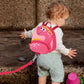 Accmor Toddler Backpack Harness with Safety Leash, Cute Dinosaur Harnesses with Kids Anti Lost Wrist Link, Mini Child Schoolbag with Wristband Tether Strap and Protection Leashes for Baby Girls (Pink)