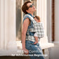 Momcozy Baby Carrier with Natural Cotton Linen, Built to Last, Ergonomic Design, Lightweight and Comfortable, Hands-Free for Moms&Dads, Slate Checkerboard