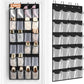 FENTEC 2 Pack Large Over The Door Shoe Organizer, 24 Pockets Mesh Hanging Shoe Organizers, Over Door Organizer, Black