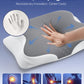 Cervical Pillow for Neck Pain Relief - Ergonomic Memory Foam Pillow with Cooling Case Orthopedic Support Side Sleeper Pillow for Pain Relief Support for Side Back Stomach Sleepers (Grey)