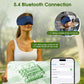 Sleep Mask with Headphones Bluetooth 5.4, LC-dolida Wireless Music Eye Mask for Sleeping Headphones with Soft Bamboo Cotton Cooling Breathable,Ultra-Thin Stereo Speaker for Side Sleepers-Blue