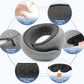 Advanced Memory Foam Neck Travel Pillow, Neck Pillow Airplane with Eye Mask & Ear Plugs, Designed for The Comfort of Travel & Office, Travel Pillow for Plane, Car, Home, Work, Dark Grey