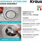 KRAUS Dex 33-inch Undermount 16 Gauge Stainless Steel Double Bowl Kitchen Sink, KA1UD33B