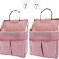 2pcs Wall Hanging Storage Bag,Wall Hanging Organizer Bags with Pockets, Wall Organizer Storage for Dormitory Bathroom Bedroom Kitchen(Pink)