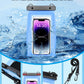 Large Waterproof Phone Pouch Universal Phone Waterproof Case for iPhone 15 14 13 12 11 Pro Max Galaxy S22 S21 IPX8 Water Proof Dry Bag with Wide Lanyard Waterproof Pouch for Swimming Rafting