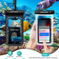 Hiearcool Universal Waterproof Phone Pouch,Underwater Dry Bag for iPhone 16 15 14 13 Pro Max XS Plus up to 8.3",IPX8 Cell Phone Case for Cruise Travel Essentials-Black&Clear-2Pack