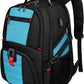 YOREPEK 18.4 Laptop Backpack, Large Backpacks with USB Charger Port, TSA Friendly Flight Approved Weekend Carry on Backpack with Luggage Strap for Men and Women, Blue - Roamly
