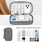 FYY Travel Cable Organizer Pouch Electronic Accessories Carry Case Portable Waterproof Double Layers All-in-One Storage Bag for Cord, Charger, Phone, Earphone Dark Grey