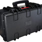 Amazon Basics Hard Camera Case with Wheels, Large, Black, Solid, 22"L x 14"W x 9.8"H