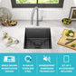 KRAUS Kore Workstation 17-inch Undermount 16 Gauge Black Stainless Kitchen Sink, Single Bowl Kitchen Sink in PVD Gunmetal Finish with Accessories, KWU1101-17-PGM