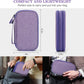 FYY Electronic Organizer, Travel Cable Organizer Bag Pouch Electronic Accessories Carry Case Portable Waterproof Double Layers Storage Bag for Cable, Cord, Charger, Phone, Large Size, Dark Purple