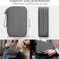 FYY Electronic Organizer, Large Travel Cable Organizer Bag Pouch Electronic Accessories Carry Case Portable Waterproof Double Layers All-in-One Storage Bag for Cable, Cord, Charger, Phone, Dark Grey