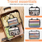 XEWEA 2PCS Middle TSA Approved Clear Travel Toiletry Bags for Men Women, Transparent Makeup Cosmetic Bag with Handle Zipper, Waterproof PVC Quart Organizer Pouch for Airport Airline Essential, Balck - Roamly