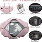 Women Duffle Weekender Travel Bag: Large Duffel Bags with Shoe Compartment Carry On Overnight Tote Bag with Wet Pocket Toiletry Bags Weekend Gym Yoga Hospital Bag for Labor and Delivery Pink 3Pcs Set