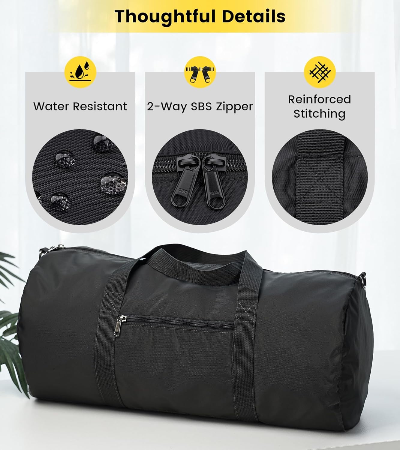 Vorspack Duffel Bag 20-24-28 Inches Foldable Gym Bag for Men Women Duffle Bag Lightweight with Inner Pocket for Travel Sports - Roamly