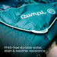 Rumpl Original Puffy Blanket - Warm, Water-Resistant Camping Blanket with 100% Recycled Synthetic Insulation, 52"x75", Original Puffy V2, Cascade Fade - Green