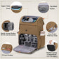 RAINSMORE Camera Bag Backpack for DSLR/SLR Mirrorless 15.6 Inch Laptop Camera Back Pack for Photographers Anti-Theft Photography Bags Case with Tripod Holder & Rain Cover, Khaki