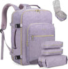 LOVEVOOK Travel Backpack for Women & Men 40L,Airline Approved Carry On Backpack Travel Essentials,TSA Carry on Luggage,Waterproof Personal Item Travel Bag,Suitcase with 3 Packing Cubes,Taro Purple