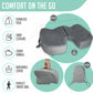 Premium Foldable Travel Seat Cushion - for Relief of Lower Back, Sciatic, Butt and Tailbone Pain - for Home & Office Use, Perfect for Travel or Driving - Coccyx Seat Cushion