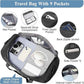 Travel Duffel Bag for Women, Carry-on Overnight Weekender Bags with Wet Pocket & Toiletry Bag, For Spirit Airlines 18x14x8 Personal Item Bag,Small,Black