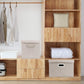 TYEERS Large Storage Bins with Lids, Collapsible, Washable, Fabric Storage Boxes for Organizing, 17.3x11.8x11.4 inches, 5 Pack, Beige