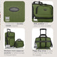 U.S. Traveler Rio Softside Expandable Carry-on Rolling Luggage, Green, 2 Wheel Set